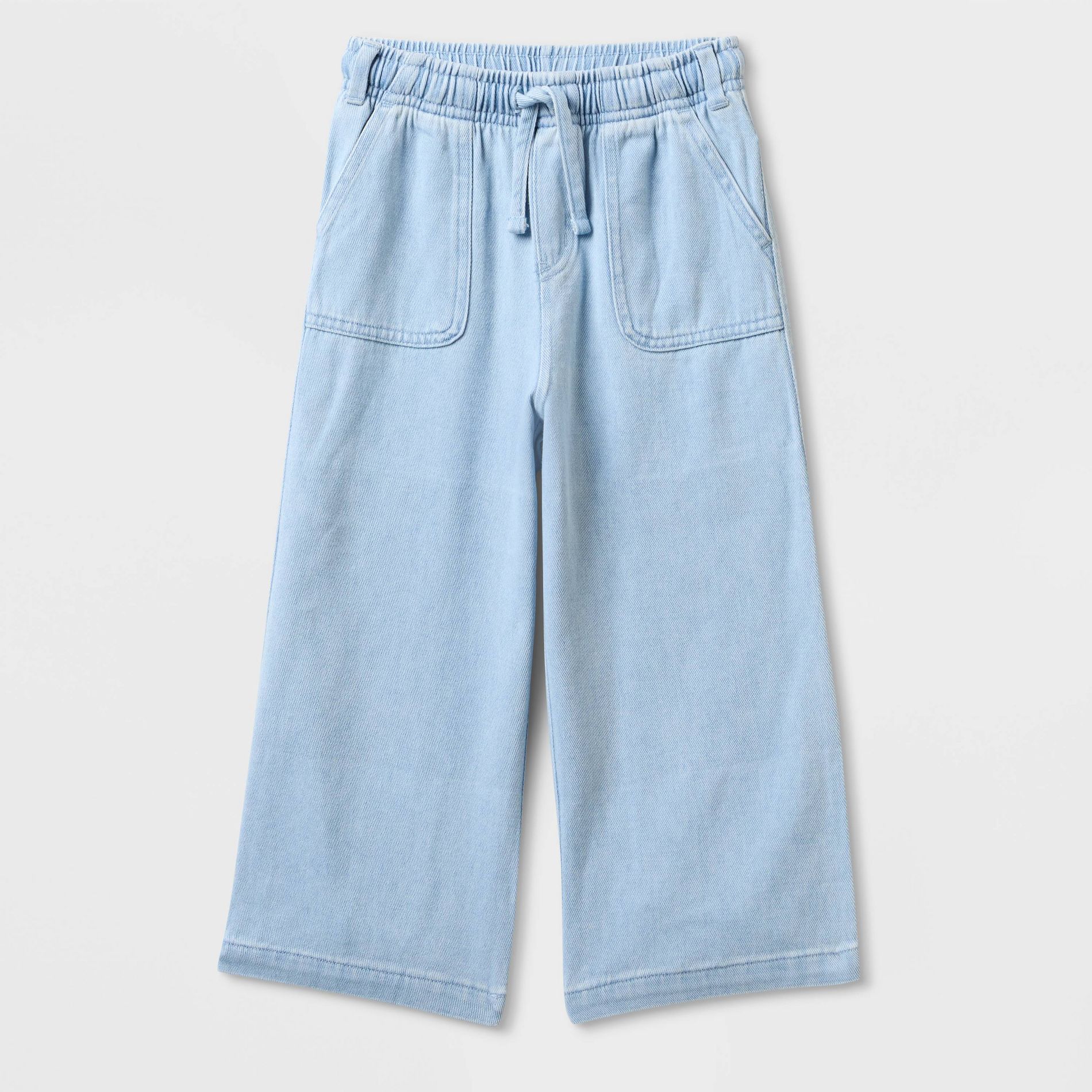 Toddler Girls' Adaptive Chambray Pull-On Pants - Cat & Jack™ Light Wash