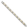 Black Bow Jewelry 12mm Stainless Steel & 14K Yellow Gold Inlay Link Bracelet, 8.75 Inch - 2 of 4
