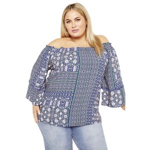 Avenue Women's Plus Size Miley Top - 1 of 4