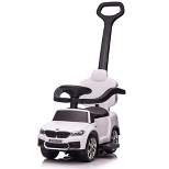 Best Ride On Cars BMW 4-in-1 Ride On Push Car, Pedal Car, Baby Walker or Rocking Car with Push Control Bar, LED Lights, & Realistic Sounds, White