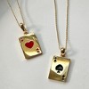 Queen of Hearts or Spade Playing Card Necklace in Gold or Silver - Honeycat - 3 of 4