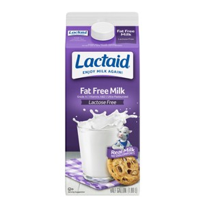 Lactaid Lactose Free Fat Free Milk - 0.5gal - 1 of 4