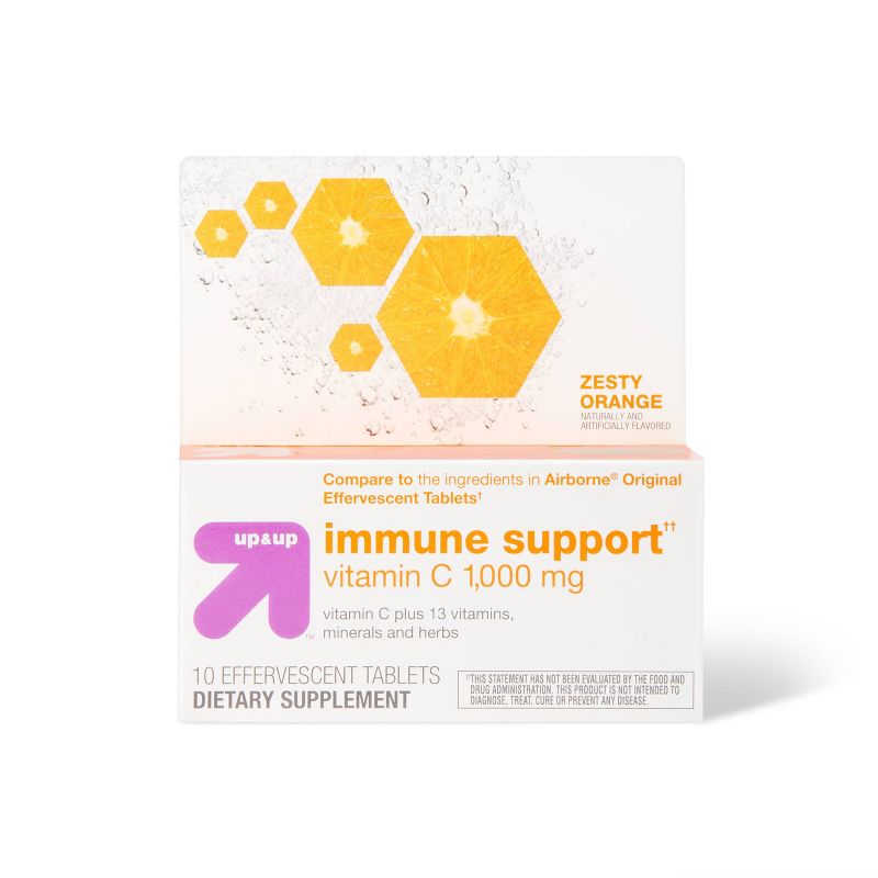 Immune Support Effervescent Tablets - Orange Flavor - 10ct - up &#38; up&#8482;, 1 of 6