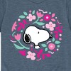 Boys' - Peanuts - Snoopy Valentine Floral Circle Short Sleeve Graphic T-Shirt - 2 of 4
