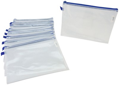 Pochette universelle à zip - 260 x 200 mm - Transparent / Bleu HERMA Mesh  Bags