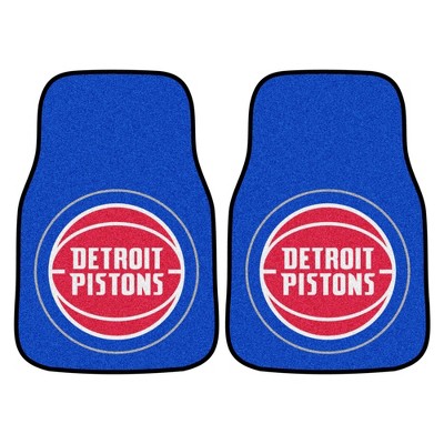 NBA Detroit Pistons Carpet Car Mat Set - 2pc