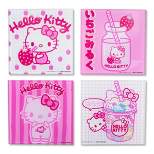 Silver Buffalo Sanrio Hello Kitty Strawberry Milk Glass Coasters | Set of 4