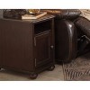 Signature Design by Ashley Barilanni Chairside End Table with USB Ports and Outlets Dark Brown: Mid-Century Modern, Storage Shelf, Wood Legs - 2 of 4