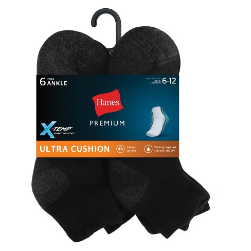 Hanes Premium Men's Xtemp Dry 6pk Ankle Socks : Target