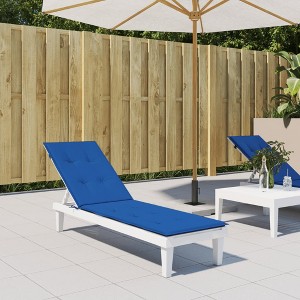 vidaXL Deck Chair Cushion Royal Blue (29.5 in. plus 41.3 in.)x19.7 in.x1.2 in. - 1 of 4