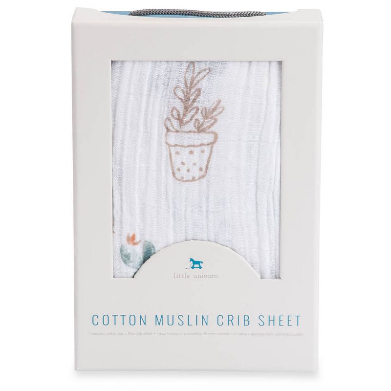 Little Unicorn Cotton Muslin Crib Sheet, 2 of 11