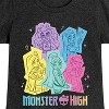 Girls' - Mattel - Cleo Lagoona Draculaura Clawdeen Frankie Pastel Group Fitted Short Sleeve Graphic T-Shirt - 2 of 4