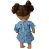 Doll Clothes Superstore Handmade Blue Checks and Cherries Nightgown for 14 Inch Baby Alive Dolls - 4 of 4