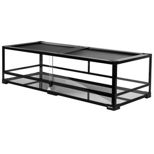 REPTI ZOO  Black Reptile Glass Terrarium, 47.7Lx17.7Dx12.6H, Easy Assembly - 1 of 3