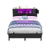 Besiost Bed Frame with Storage Headboard, Bedframe with Charging Station and LED Light - 2 of 4