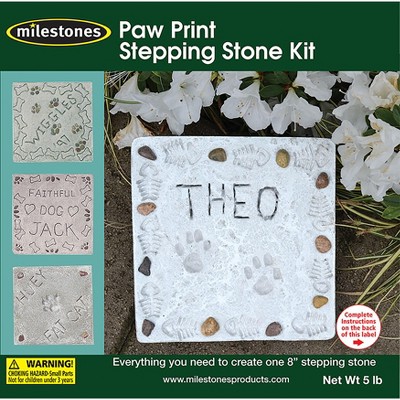 Mosaic Stepping Stone Kit-Paw Print