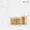 Stead Burl Wood Nesting Coffee Tables - Modern Living Room Furniture - Organic Modern Coffee Table - 2 Piece Set - 2 of 4