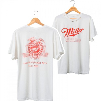 Adult Miller High Life Eagle Front and Back Print T-Shirt by Junk Food