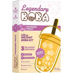 Legendary Boba Instant Boba Fruit Tea Kit Passion Fruit - 8oz - 1 of 4