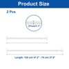 Unique Bargains Carbon Steel No Drilling Adjustable Tension Shower Curtain Rod 2 Pcs - 2 of 4