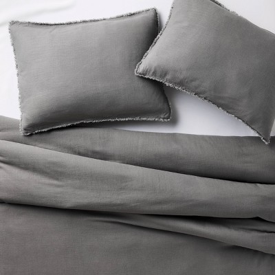 Heavyweight Linen Blend Comforter & Sham Set - Casaluna - Thumbnail 3
