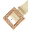 INSPIRE CHIC Women's Wide Stretch Wooden Buckle Elastic Waist Belts - 2 of 4