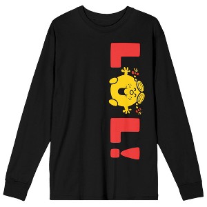 Mr. Men And Little Miss Classic Miss Sunshine LOL Crew Neck Long Sleeve Women's Black Tee - 1 of 3