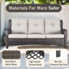 Gymojoy 5 Pieces Outdoor Wicker Sofa with Swivel Chairs, Coffee Table, Patio Furniture Set - 4 of 4
