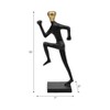 Decorative Running Man Candle Holder - Modern Taper Candlestick Holder for Coffee Table Decor, Table Centerpieces, or Home Decor - 15", Gold & Black - 4 of 4
