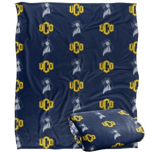 University Of Central Oklahoma Logo Pattern Silky 50x60 Blanket, 1 Sided 50x60 - 1 of 4