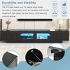 KTMBDW TV Stand for 95 Inch TV, Entertainment Center with Fluted Glass Storage Cabinets, Modern Media TV Console for Living Room, LED Lights - 3 of 4