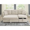TiramisuBest 86" Gray Upholstered Pull-Out Sofa Bed - 3 of 4