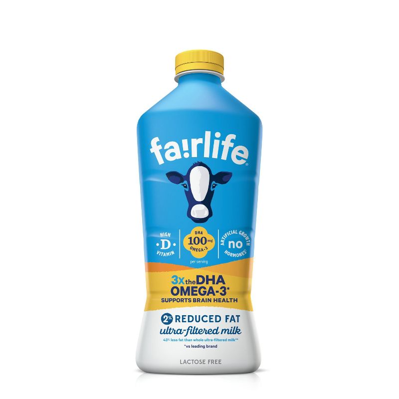 Fairlife Lactose-Free DHA Omega-3 2% Milk - 52 fl oz, 2 of 8