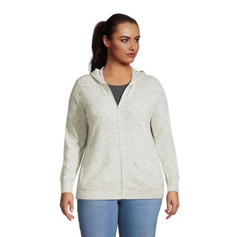 Lands' End Women's Cashmere Front Zip Hoodie Sweater : Target