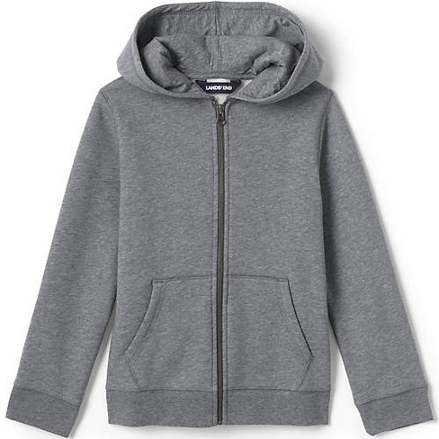 Lands' End School Uniform Kids Zip Front Sweatshirt - Large - Pewter ...