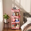 Hachikiko 4 Tier Rolling Utility Cart with Drawer - Multifunctional Storage Organizer on Wheels,Space-Saving Rolling Cart with 360°Wheels - 2 of 4