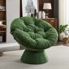 FONTOI Oversized Swivel Accent Chair, Swivel Barrel Chair, Upholstered Wingback Chair for Bedroom Living Room, Dark Green, 33"*31.5"*37" - 2 of 4