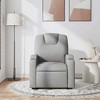 vidaXL Massage Recliner Chair with 6-Point Vibration Massage, Adjustable, Light Gray Fabric - 3 of 4