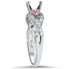 Pompeii3 3/8ct Pink Sapphire & Diamond Infinity Ring Setting 14K White Gold - 2 of 4