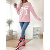 Clearlove Womens Merry Christmas Sweaters Long Sleeve Sweater Loose Fit Pullover Top Sweaters - 4 of 4