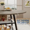 Dining Room Round Table for 4-6, Circle Kitchen Dining Table with Metal Base, 47 Inch Round DiningTable, Wood Kitchen Tables with Storage Shelf - 3 of 4