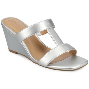 Journee Women's Clodie Wedge Sandals - 1 of 4