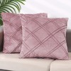 Unique Bargains Luxury Sofa Decorative Solid Diamond Pinch Pleated Throw Pillow Covers 2 Pcs - 2 of 4