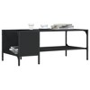 vidaXL Black Coffee Table with Rack - Elegant Sofa Table for Living Room with Side Storage Rack - 2 of 4