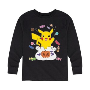 Boys' - Pokémon - Gotta Eat Em All Long Sleeve Graphic T-Shirt - 1 of 4