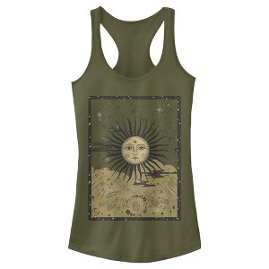 Juniors Womens Lost Gods The Sun Tarot Card Racerback Tank Top - 1 of 4