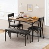 Whizmax Dining Table Set for 4, Kitchen Table with Upholstered Chairs and Bench, Kitchen Table Set for Small Space, Apartment, Home, Studio - 2 of 4
