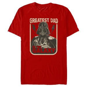 Men's Star Wars Father's Day Darth Vader Greatest Dad in the Galaxy T-Shirt - 1 of 4