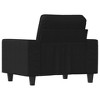 vidaXL Comfortable Black Sofa Chair in Fabric and Metal - Modern 1-Seater Design for Living Room/Office/Lounge Area - 4 of 4