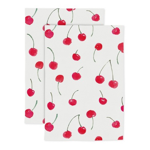 Decorative Towel Cherry Pie Kitchen Towel 100% Cotton Retro